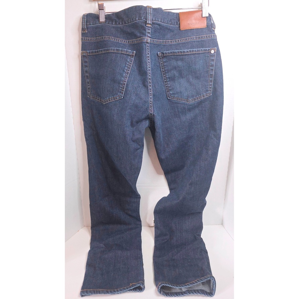Canali 1934 Indigo Blue Straight Slim Leg Jean Made in Italy IT 54 US 34 Stretch